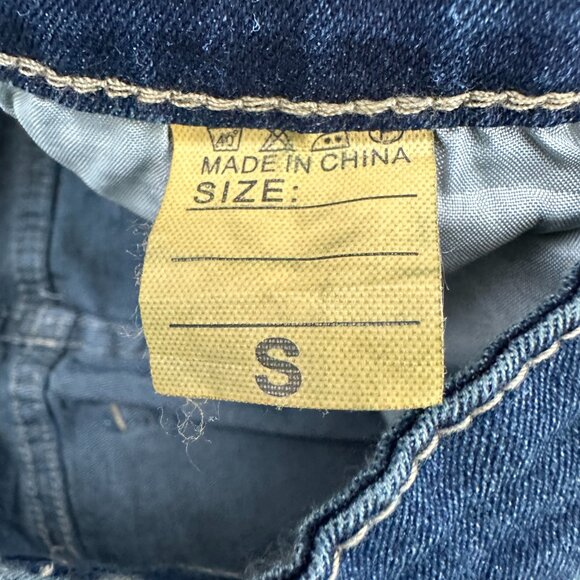 Unbranded Bootcut Raw Hem Women's size S Small Dark Wash Blue Denim jeans - Picture 3 of 4